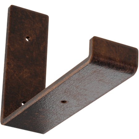 Ekena Millwork Steel Hanging Shelf Bracket, Antiqued Copper 2"W x 8"D x 6"H BKTM02X08X06HSACO